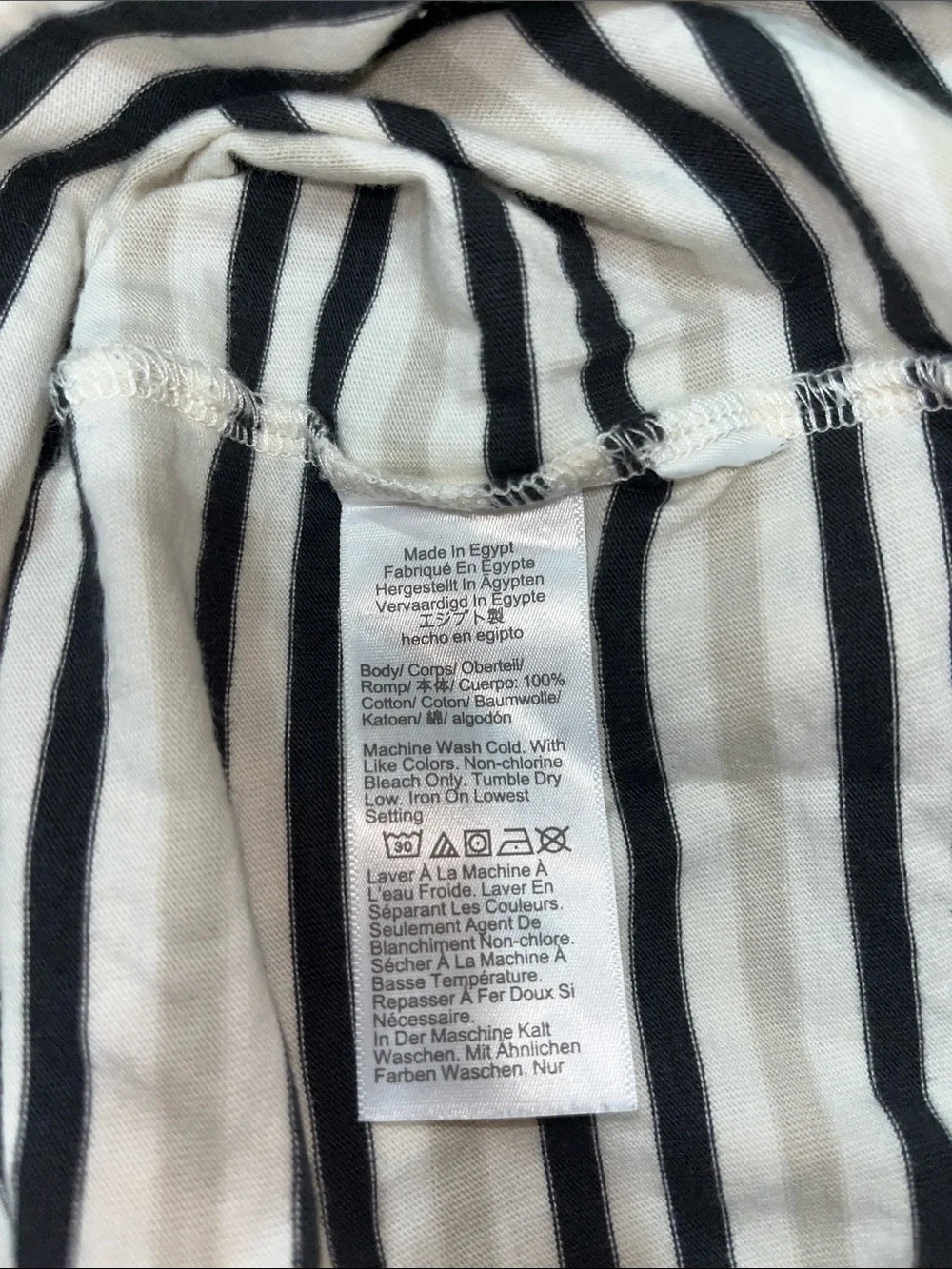 J Crew XL Men's Black & White Striped Crewneck Tee